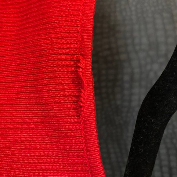 Sweater Knit red mini dress - Picture 3 of 3